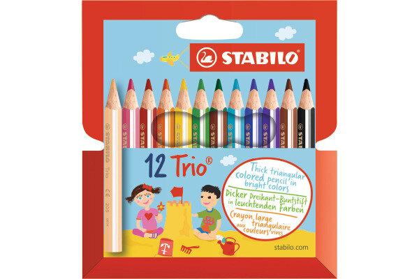 STABILO Trio dick kurz Farbstifte 205 1201 Etui 12 Stück