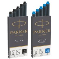 PARKER Grossraum-Tintenpatronen QUINK, blau