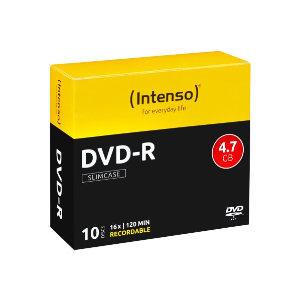 INTENSO DVD-R Slim 4.7GB 4101652 16X 10 Pcs