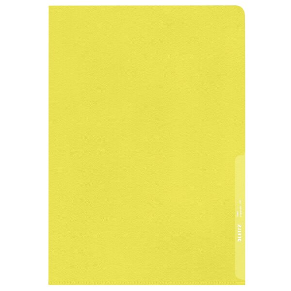 LEITZ Sichthülle Standard, A4, PP, genarbt, gelb, 0,13 mm