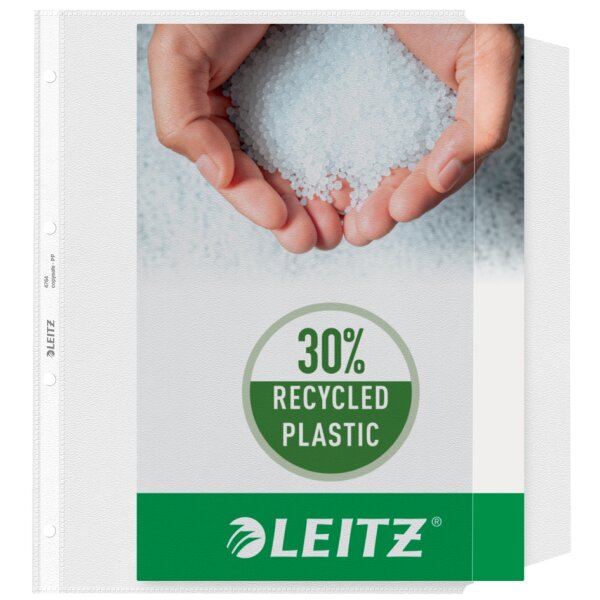 LEITZ Pochette perfor&eacute;e avec rabat, A4, PP, 0,12 mm