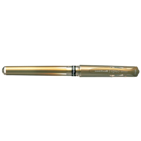 uni-ball Stylo roller à encre gel SIGNO broad UM153, or