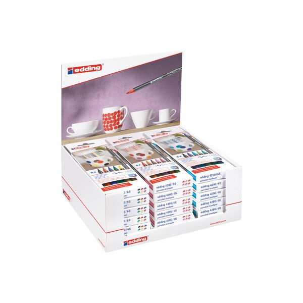 EDDING Display Porzellanmarker 4200 50.292 6xFamily/Warm/Cool 1-4mm