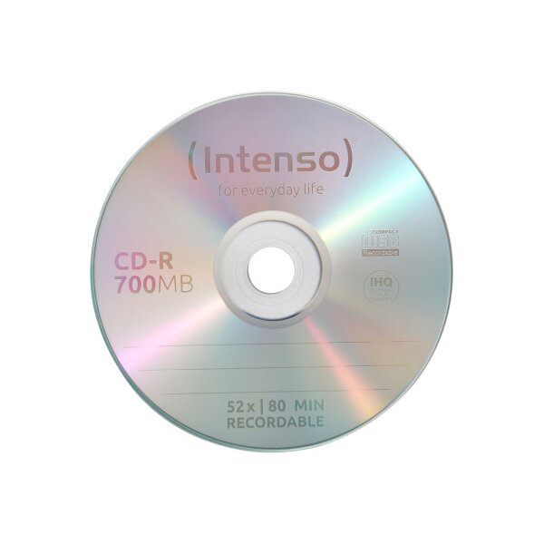 INTENSO CD-R Cake Box 80MIN/700MB 1801124 52x Printable 25 Pcs
