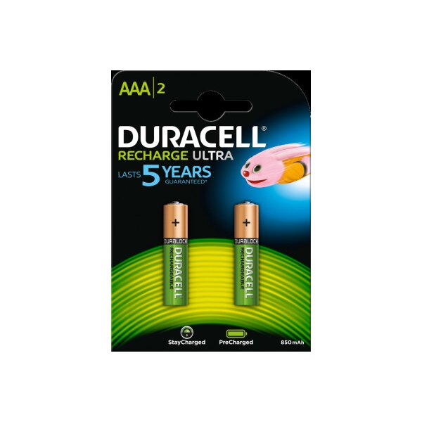 DURACELL Recharge Ultra PreCharged DX2400 AAA, 850 mAh, 1.2V 2 pcs.