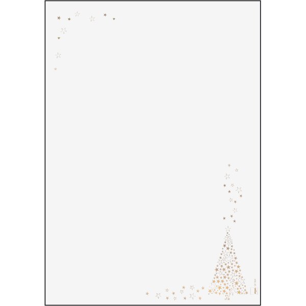sigel Papier à motif de Noël Golden Tree, A4