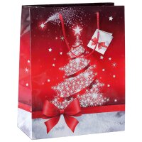 sigel Sac cadeau de Noël Sparkling Tree, grand