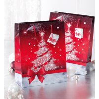 sigel Sac cadeau de Noël Sparkling Tree, petit