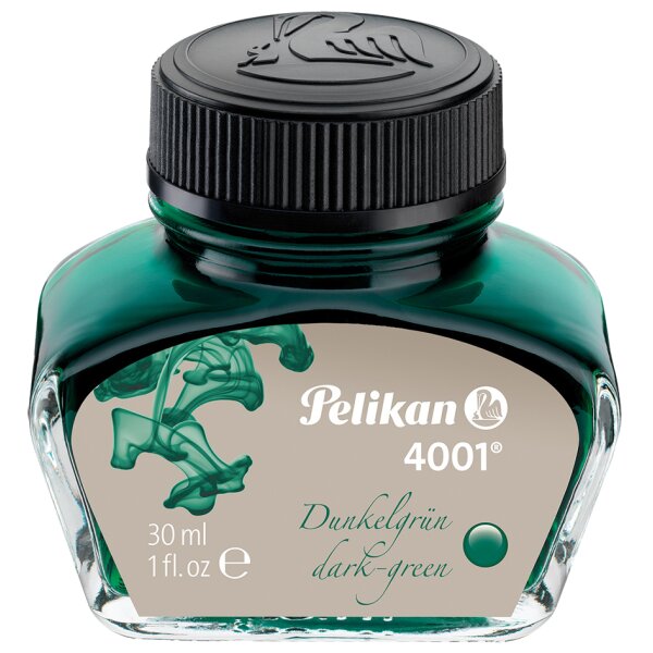 Pelikan Tinte 4001 im Glas, dunkelgrün, Inhalt: 30 ml