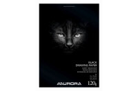 AURORA Zeichenblock 24,5X34,5cm BL3 schwarz, 120g 20 Blatt