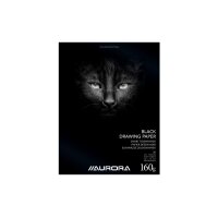 AURORA Zeichenblock 24X31,5cm BL33 schwarz, 160g 20 Blatt