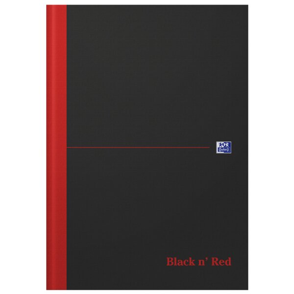 Oxford Black n Red Notizbuch - gebunden, DIN A4, liniert
