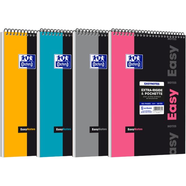 Oxford Studium Spiralnotizblock "EASYNOTES", A4+, liniert