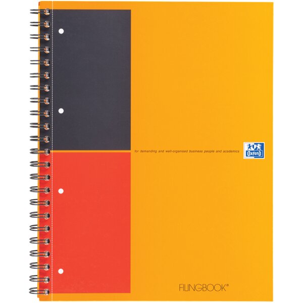 Oxford International Cahier FILINGBOOK, A4+, ligné