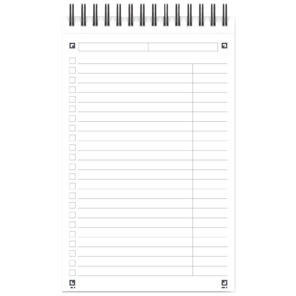 Oxford Bloc-notes à spirale Office Task Manager, 125x200mm