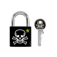 MASTER LOCK Vorhangschloss 30mm 66246800 Totenkopf Motiv