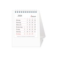 NOVOS Tischkal. Pro Bristol D. 2026 509063 1M/1S weiss DE...