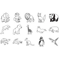 HEYDA Motivstempel-Set "Zootiere",...