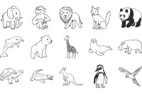 HEYDA Timbre. 204888491 Zoo Animaux 15 pcs.