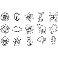 HEYDA Motivstempel-Set "Frühling",...