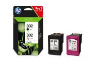 HP Combopack 302 BK color X4D37AE OfficeJet 3830 190 165...