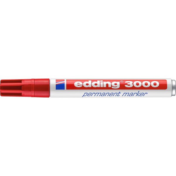 EDDING Marqeur permanent 3000 1.5-3mm 3000-2 rouge, imperméabile