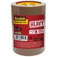 3M Scotch Verpackungsklebeband HEAVY, 50 mm x 66 m, braun
