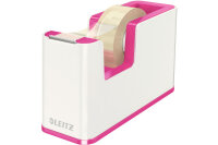LEITZ Tape Dispenser WOW 19mmx33m 53641023 blanc/pink