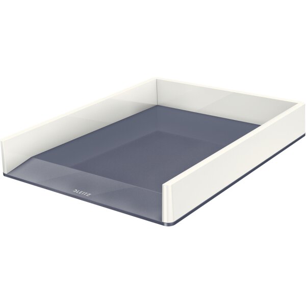 LEITZ Briefablage WOW Duo Colour, A4, Polystyrol, weiss