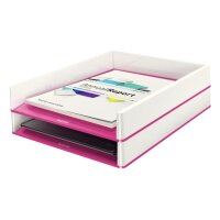 LEITZ Briefkorb WOW A4 53611023 weiss/pink