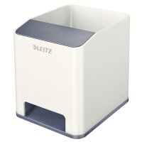 LEITZ Pot à crayons Sound WOW Duo Colour, blanc