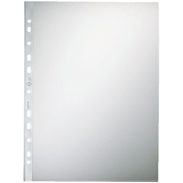 LEITZ pochette perfor&eacute;e, format A4, PP, grain&eacute;, 0,07 mm