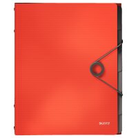 LEITZ Trieur Solid, A4, pp, 6 compartiments, rouge clair
