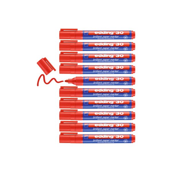 EDDING Marqueur permanent 30 30-2 rouge