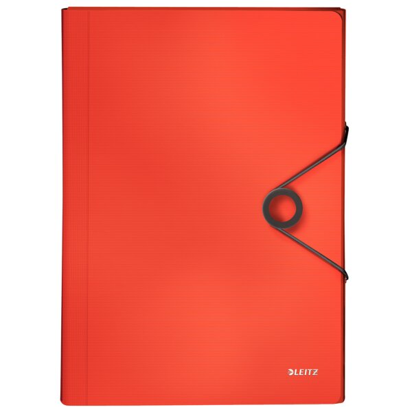 LEITZ Fächermappe Solid, A4, PP, 6 Fächer, hellblau