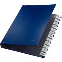 LEITZ Pultordner, A4, A-Z, 24 Fächer, Kunststoff, rot
