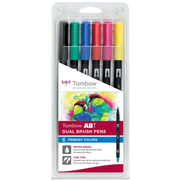 TOMBOW Feutre double pointe ABT DUAL BRUSH PEN, couleurs