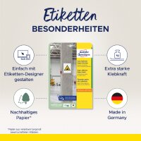 AVERY Zweckform Stark haftende Papier-Etiketten, 25,4x10 mm