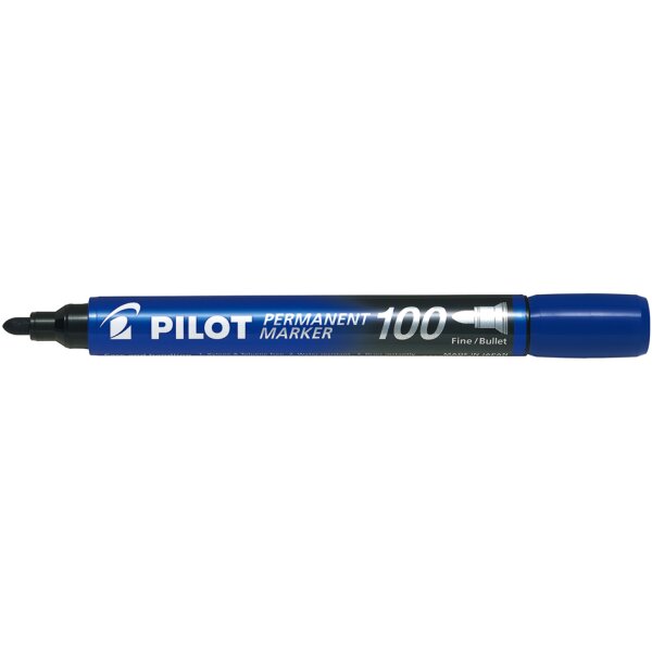 PILOT Permanent-Marker 100, Rundspitze, blau