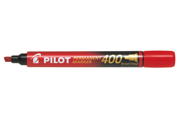 PILOT Permanent Marker 400 4mm SCA-400-R pointe de Wedge rouge