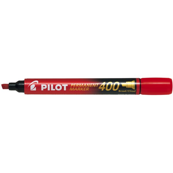 PILOT Marqueur permanent 400, pointe biseautée, bleu