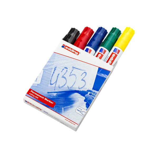 EDDING Permanent Marker 800 4-12mm 800-99 5 couleurs