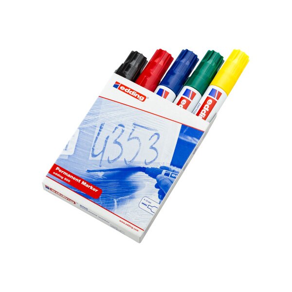 EDDING Permanent Marker 800 4-12mm 800-99 5 Farben ass.