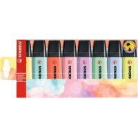 STABILO Textmarker BOSS ORIGINAL Pastel, 4er Kunststoffetui