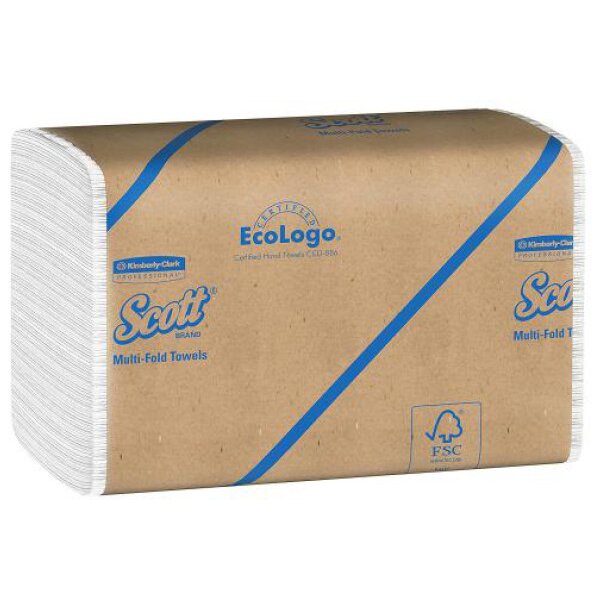 KIMBERLY Serviettes 1x 24x23.5cm 180450 blanc, Z-pliage 16x250 flls