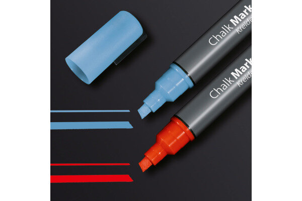 SIGEL Kreidemarker 50 1-5mm GL183 blau rot, abwischbar 2 Stück