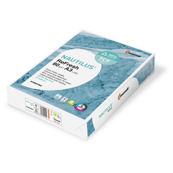 NAUTILUS REFRESH Kopierpapier FSC A3 88078257 Frischfaser-Rec.80g SB 500 B.