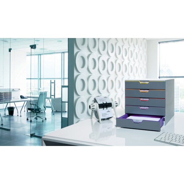 DURABLE Schubladenbox VARICOLOR 4, mit 4 Schubladen
