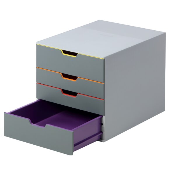 DURABLE Schubladenbox VARICOLOR 4, mit 4 Schubladen