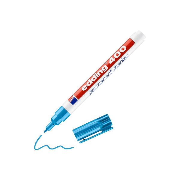 EDDING Permanent Marker 400 1mm 400-10 bleu clair